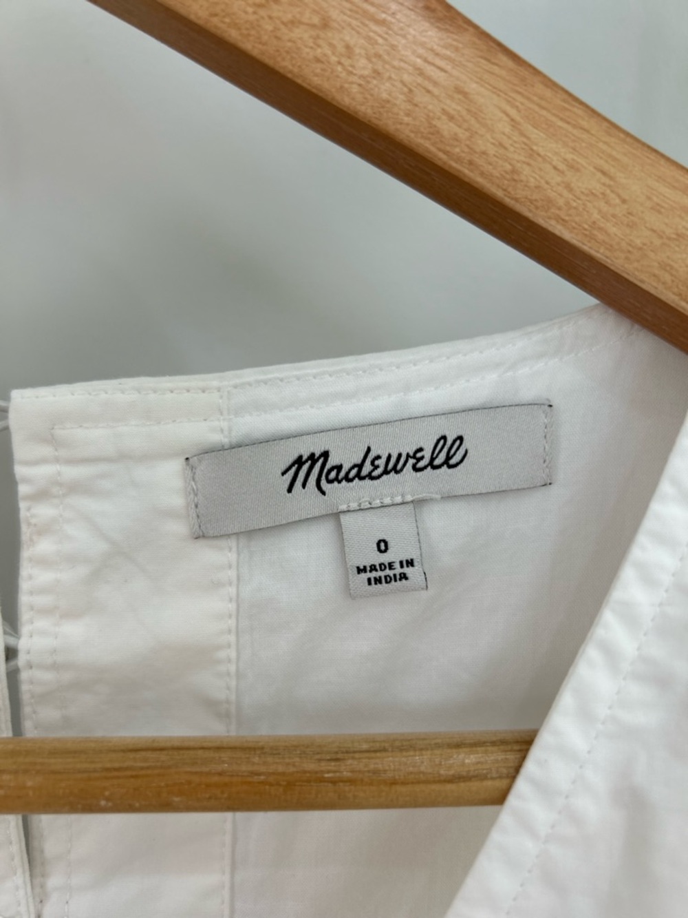 Madewell Annamarie Embroidered Mini Dress White Floral Gingham Puff Sleeve XS - Picture 2 of 13